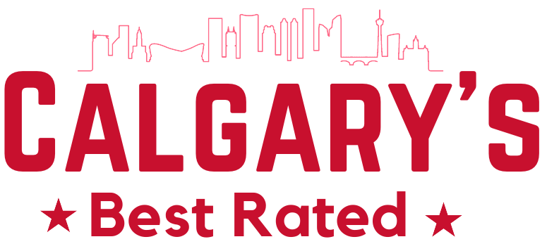 Calgary's Best Rated Log Badge Red